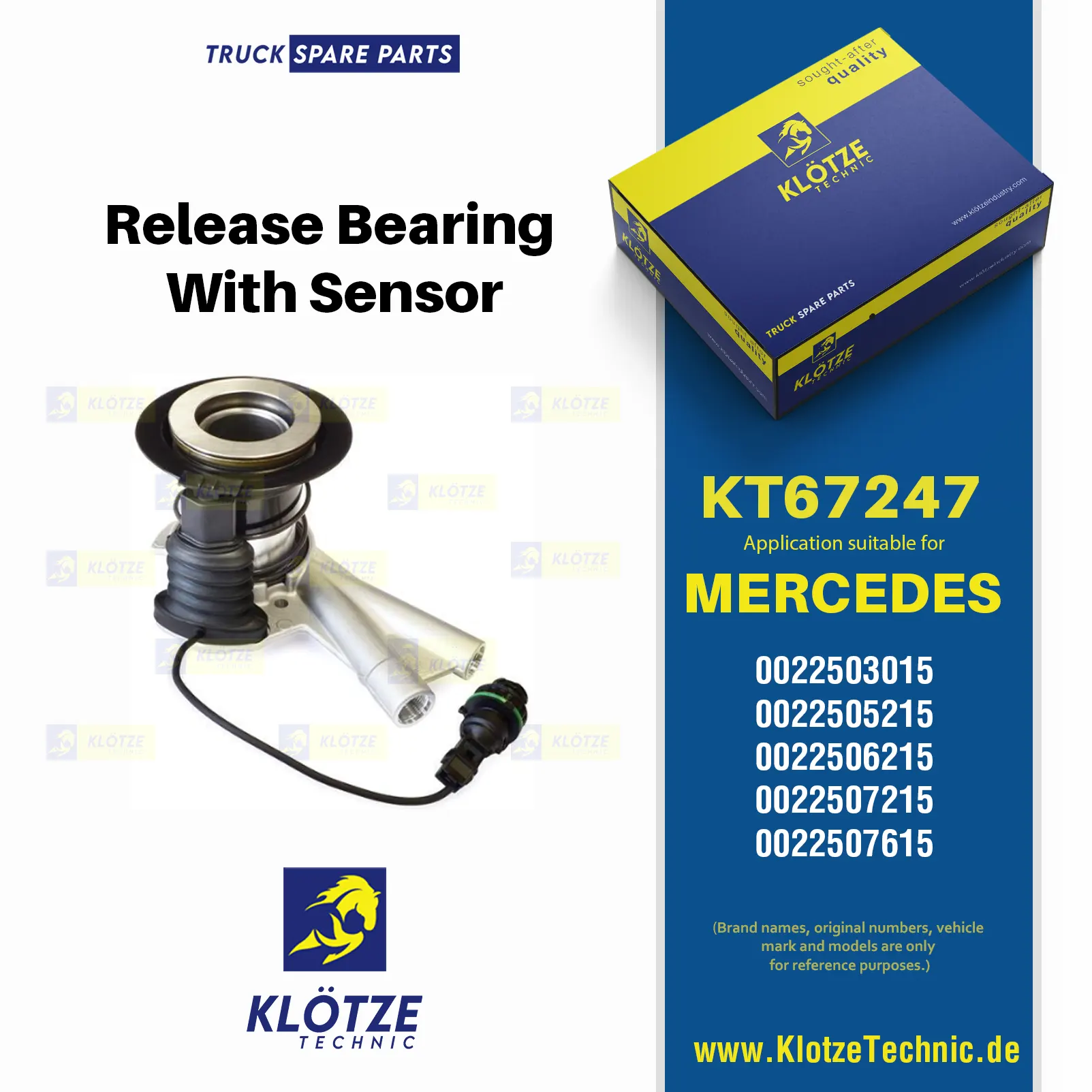 Release Bearing With Sensor,  || Klötze Technic Automotive Air Brake Systems