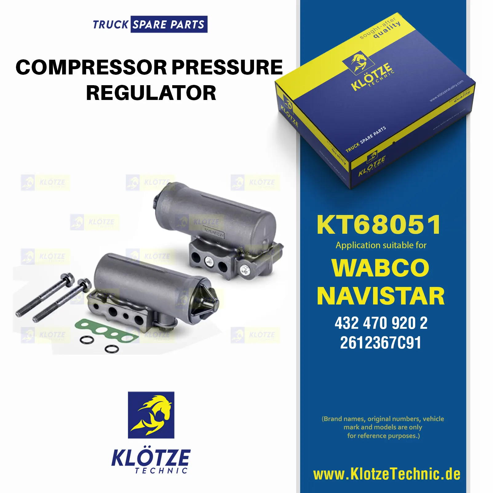 Pressure Regulator,  || Klötze Technic Automotive Air Brake Systems